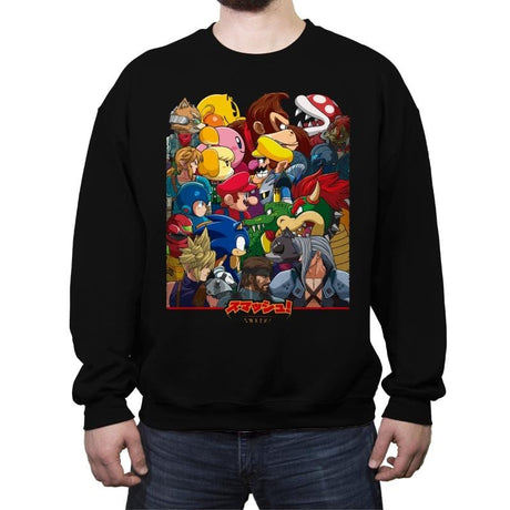 Smash Favorites - Crew Neck Sweatshirt Crew Neck Sweatshirt RIPT Apparel Small / Black