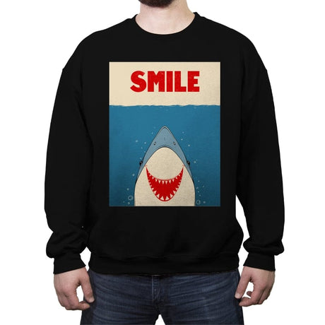 Smile - Crew Neck Sweatshirt Crew Neck Sweatshirt RIPT Apparel Small / Black