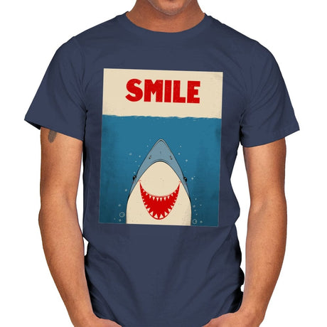 Smile - Mens T-Shirts RIPT Apparel Small / Navy