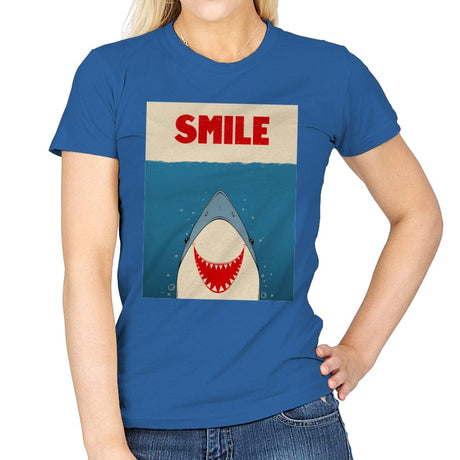 Smile - Womens T-Shirts RIPT Apparel Small / Royal