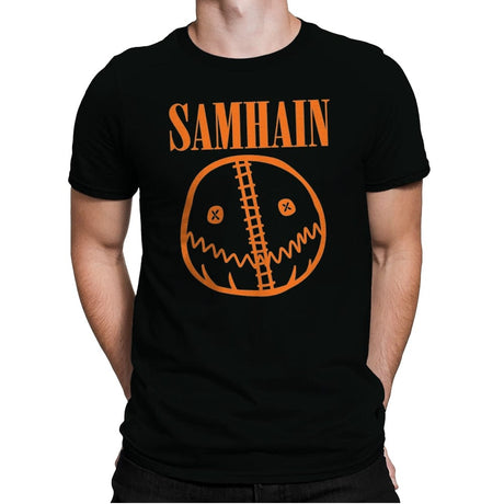 Smiley Sam - Mens Premium T-Shirts RIPT Apparel Small / Black