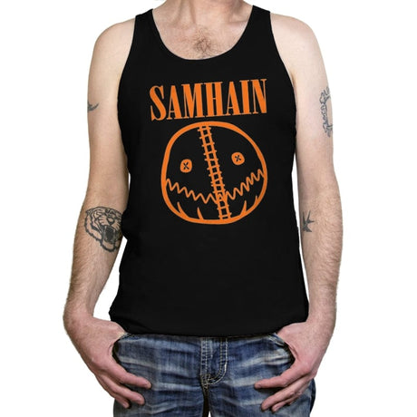 Smiley Sam - Tanktop Tanktop RIPT Apparel X-Small / Black