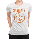 Smiley Sam - Womens Premium T-Shirts RIPT Apparel Small / White