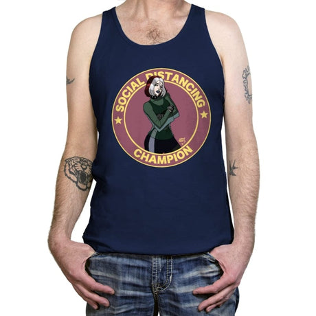 Social Distancing Champion Evolution - Tanktop Tanktop RIPT Apparel X-Small / Navy