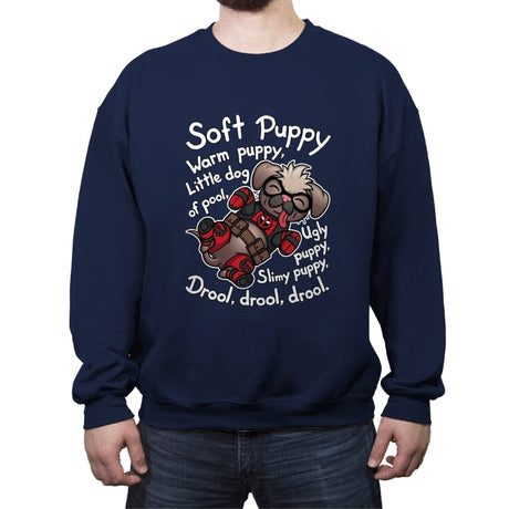 Soft Dogpool - Crew Neck Sweatshirt Crew Neck Sweatshirt RIPT Apparel Small / Navy