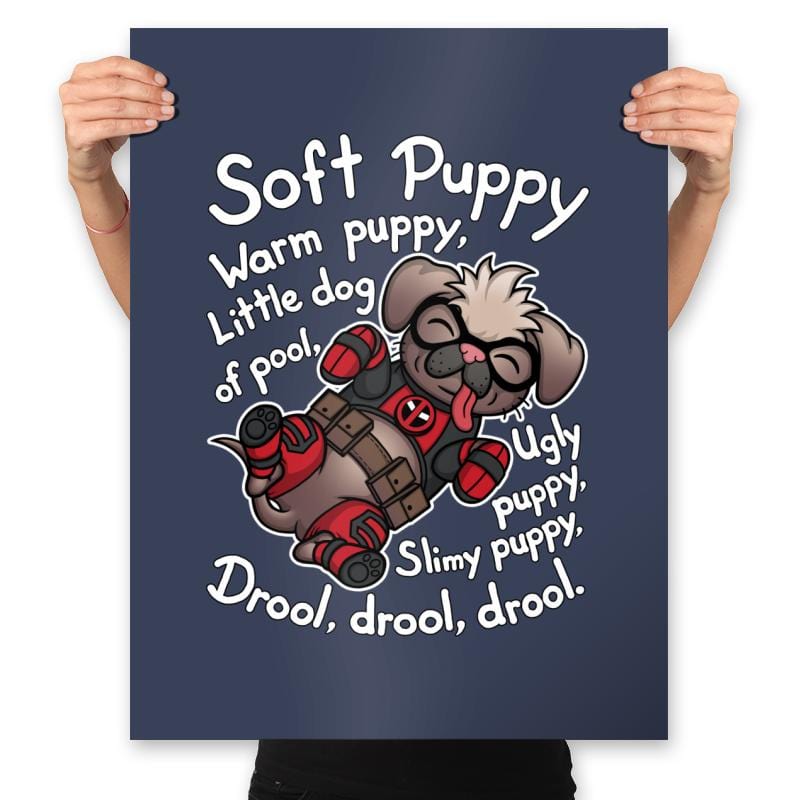 Soft Dogpool - Prints Posters RIPT Apparel 18x24 / Navy