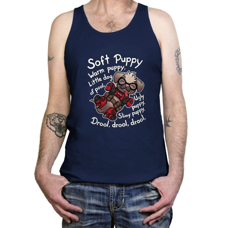 Soft Dogpool - Tanktop Tanktop RIPT Apparel X-Small / Navy