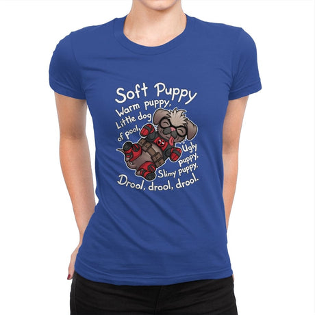 Soft Dogpool - Womens Premium T-Shirts RIPT Apparel Small / Royal