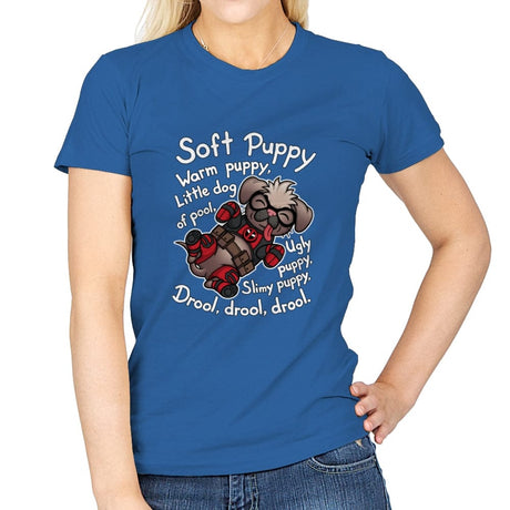 Soft Dogpool - Womens T-Shirts RIPT Apparel Small / Royal