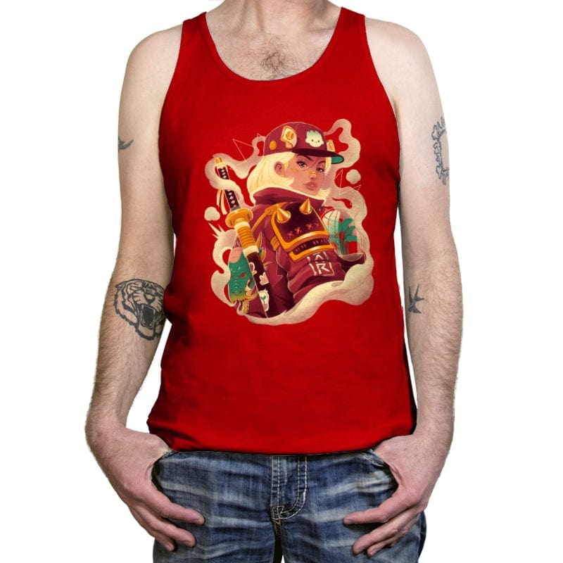 Solar Dragon  - Tanktop Tanktop RIPT Apparel X-Small / Red