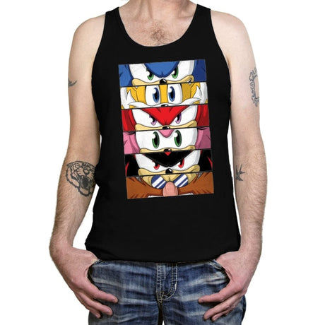 Sonic Eyes - Tanktop Tanktop RIPT Apparel X-Small / Black