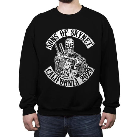 Sons of Skynet - Crew Neck Sweatshirt Crew Neck Sweatshirt RIPT Apparel Small / Black