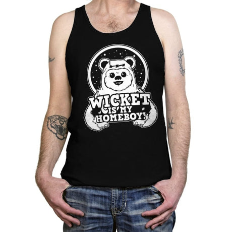 Space Bear Homeboy - Tanktop Tanktop RIPT Apparel X-Small / Black