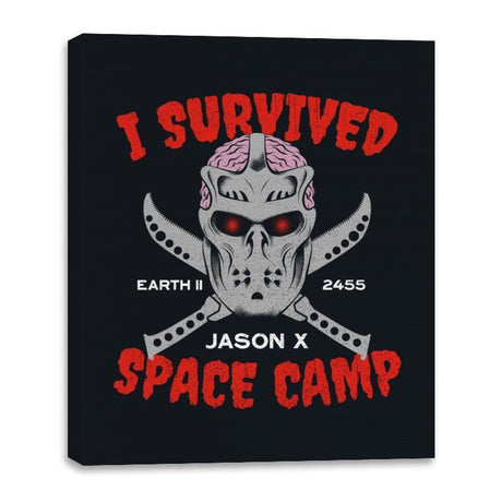 Space Camp Survivor - Canvas Wraps Canvas Wraps RIPT Apparel 16x20 / Black