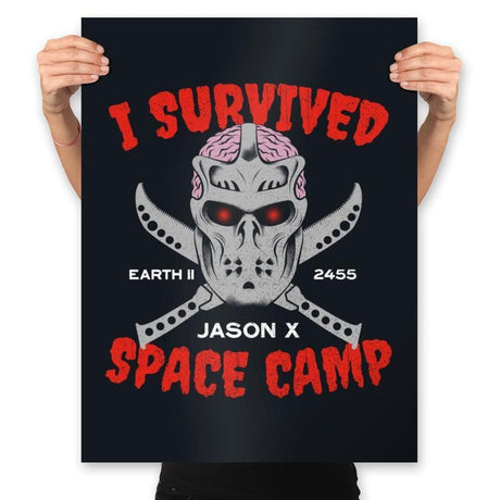 Space Camp Survivor - Prints Posters RIPT Apparel 18x24 / Black