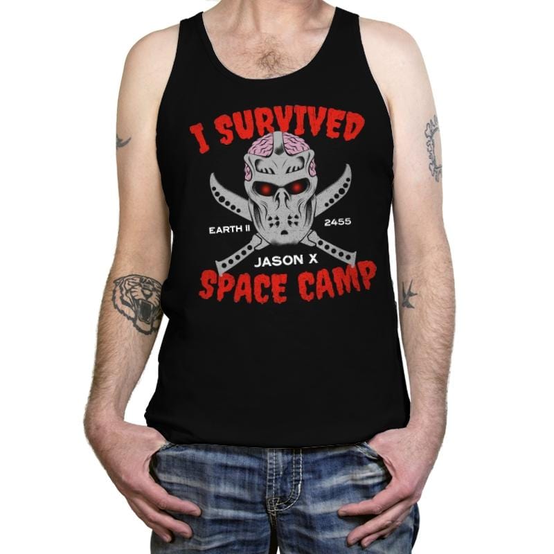 Space Camp Survivor - Tanktop Tanktop RIPT Apparel X-Small / Black