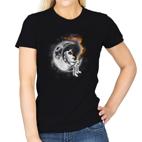 Space Coffee Break - Womens T-Shirts RIPT Apparel Small / Black