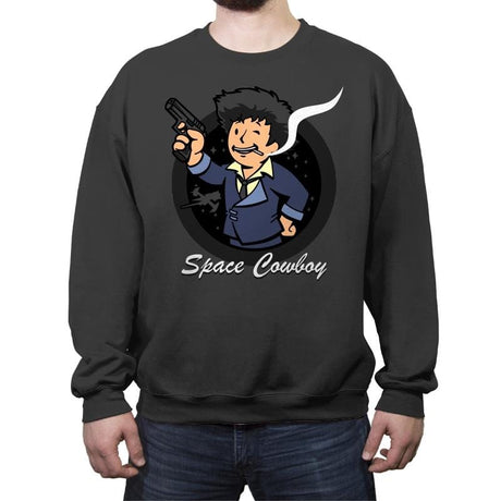 Space Cowboy - Best Seller - Crew Neck Sweatshirt Crew Neck Sweatshirt RIPT Apparel Small / Charcoal