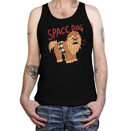 Space Dog - Tanktop Tanktop RIPT Apparel X-Small / Black