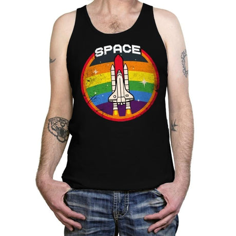 Space Explorer - Tanktop Tanktop RIPT Apparel X-Small / Black