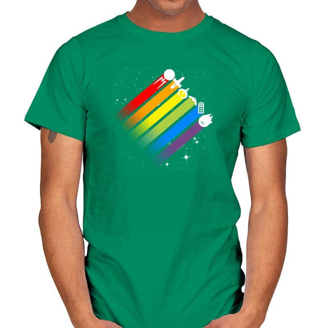 Space for Everyone - Pride - Mens T-Shirts RIPT Apparel Small / Kelly Green