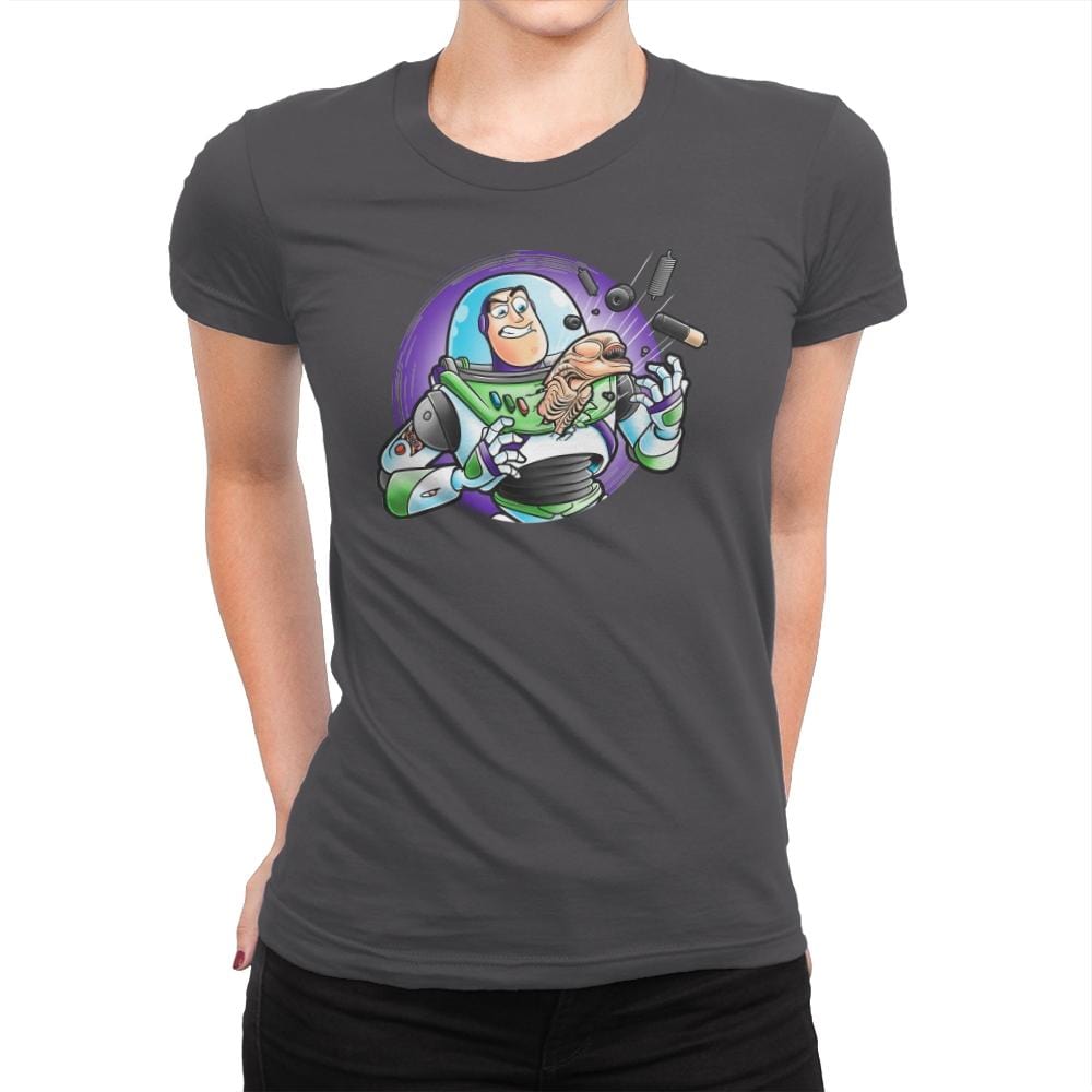 Space Guardian - Womens Premium T-Shirts RIPT Apparel Small / Heavy Metal