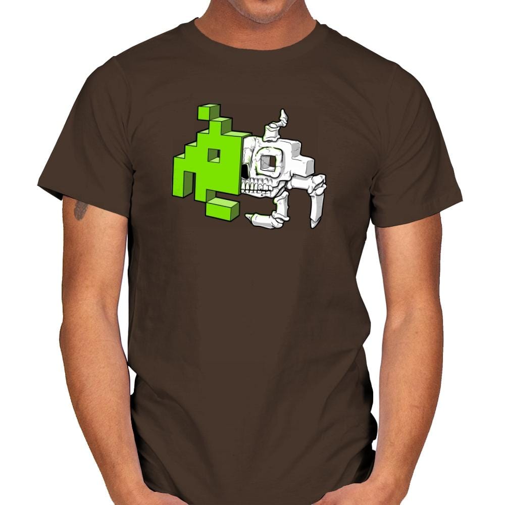 Space Invader Anatomy Exclusive - Mens T-Shirts RIPT Apparel Small / Dark Chocolate