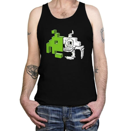 Space Invader Anatomy Exclusive - Tanktop Tanktop RIPT Apparel X-Small / Black