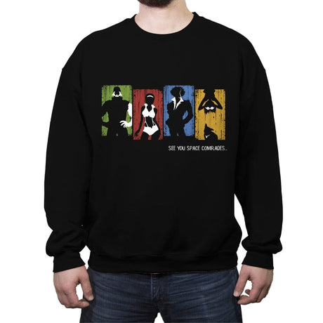 Space Odyssey - Crew Neck Sweatshirt Crew Neck Sweatshirt RIPT Apparel Small / Black