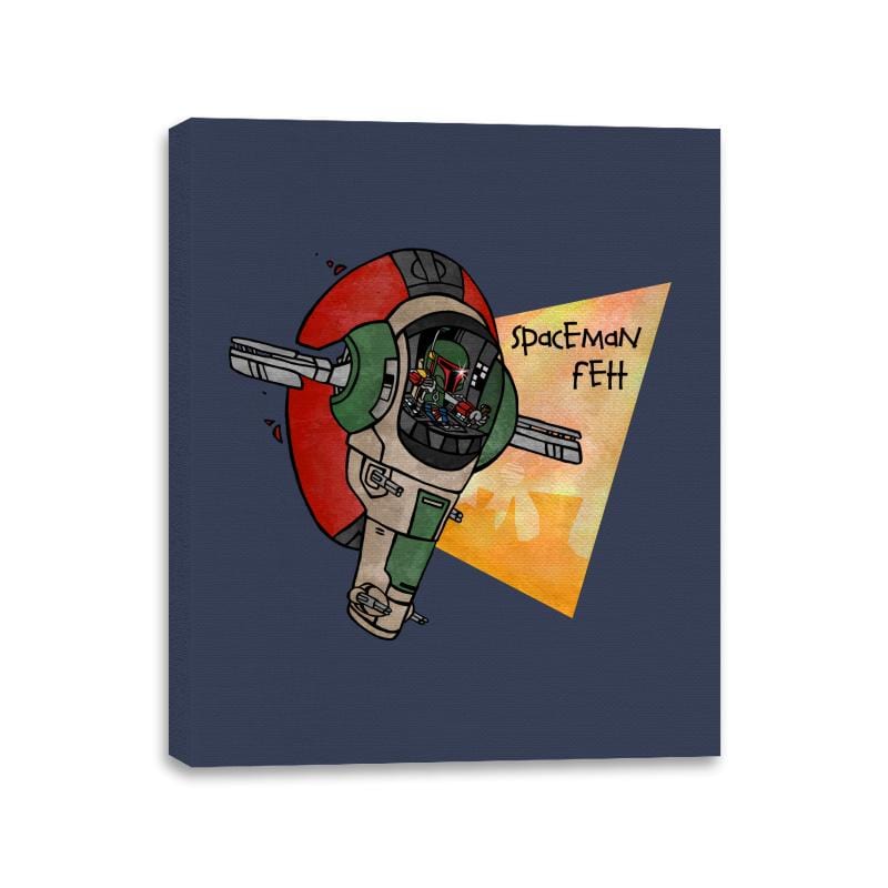 Spaceman Fett - Canvas Wraps Canvas Wraps RIPT Apparel 11x14 / Navy