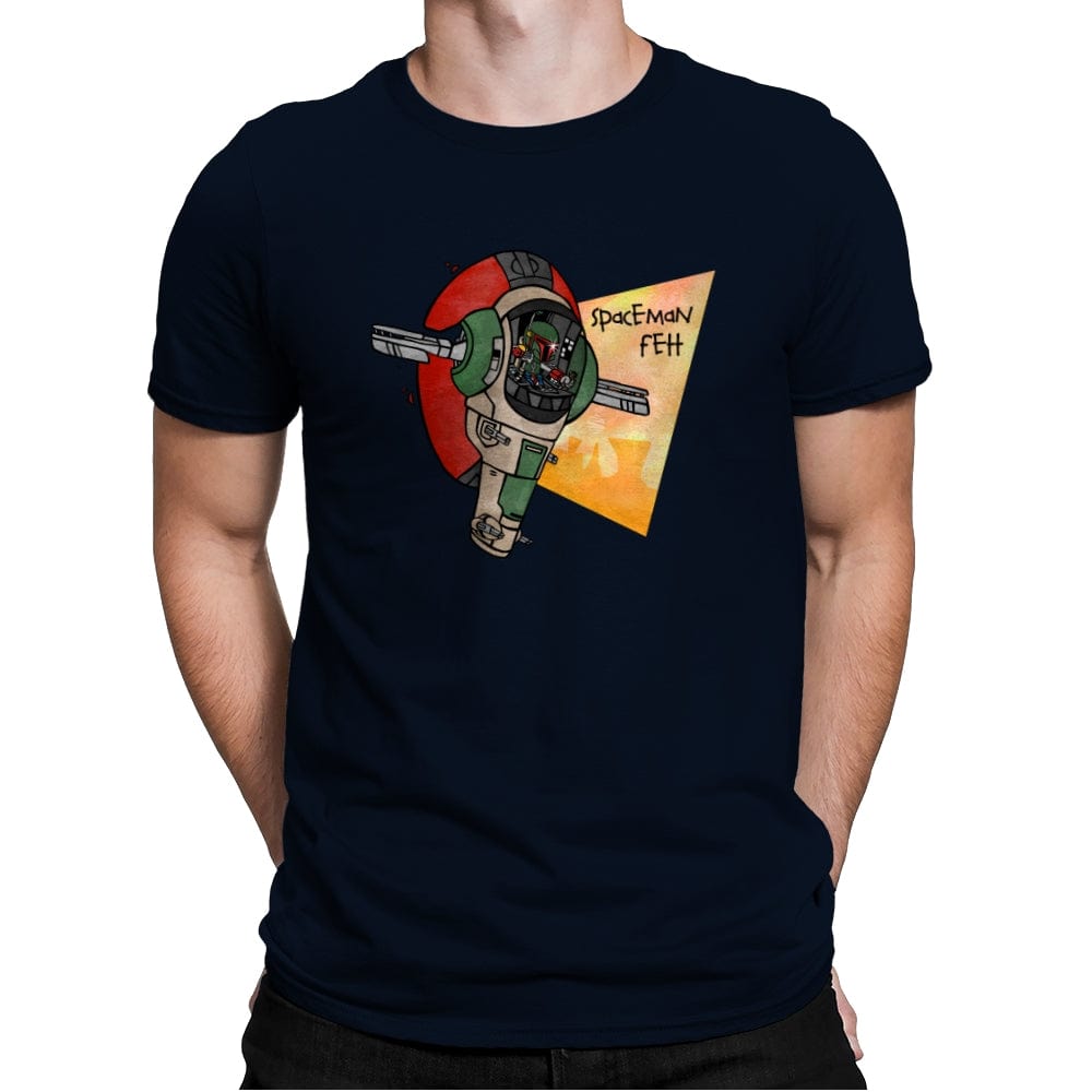 Spaceman Fett - Mens Premium T-Shirts RIPT Apparel Small / Midnight Navy