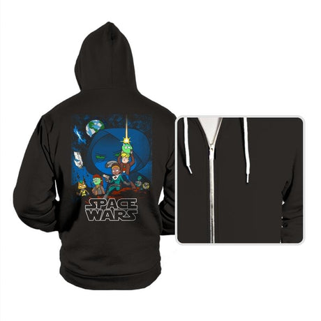 Spacey Wars - Hoodies Hoodies RIPT Apparel Small / Black