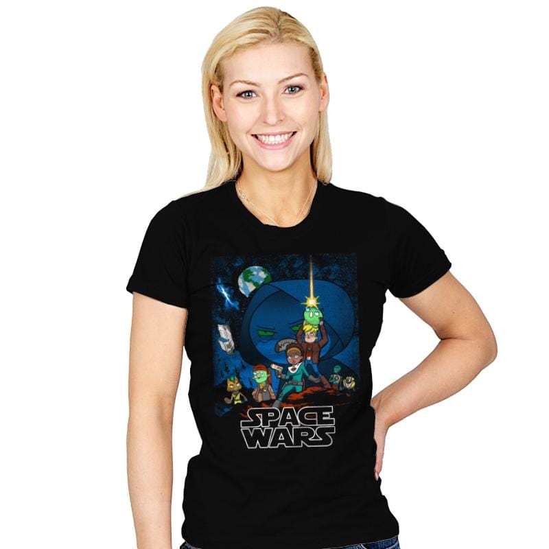 Spacey Wars - Womens T-Shirts RIPT Apparel