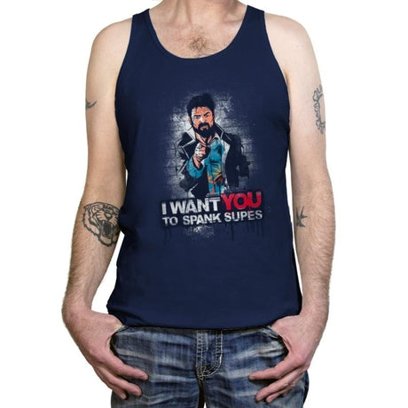 Spank Supes - Tanktop Tanktop RIPT Apparel X-Small / Navy