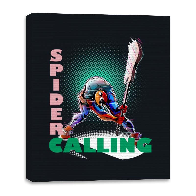 Spider Calling - Canvas Wraps Canvas Wraps RIPT Apparel 16x20 / Black