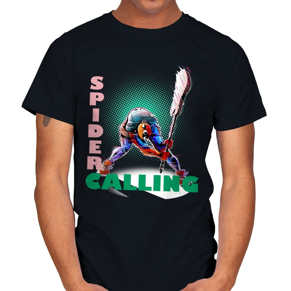 Spider Calling - Mens T-Shirts RIPT Apparel Small / Black