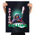 Spider Calling - Prints Posters RIPT Apparel 18x24 / Black