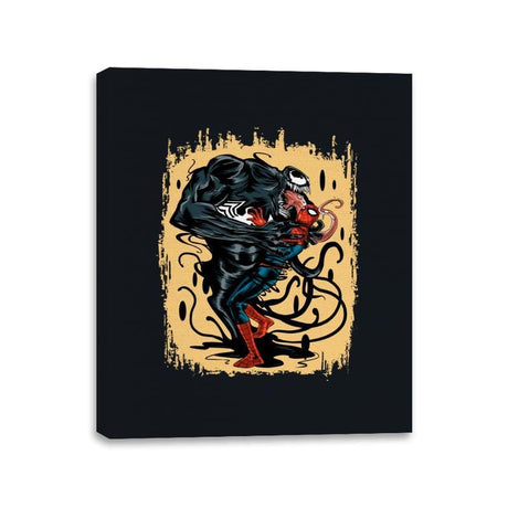 Spider Kiss - Canvas Wraps Canvas Wraps RIPT Apparel 11x14 / Black