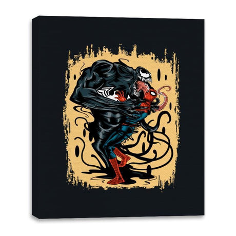 Spider Kiss - Canvas Wraps Canvas Wraps RIPT Apparel 16x20 / Black