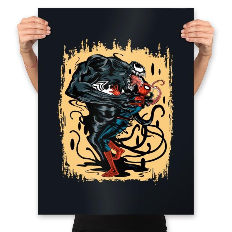 Spider Kiss - Prints Posters RIPT Apparel 18x24 / Black