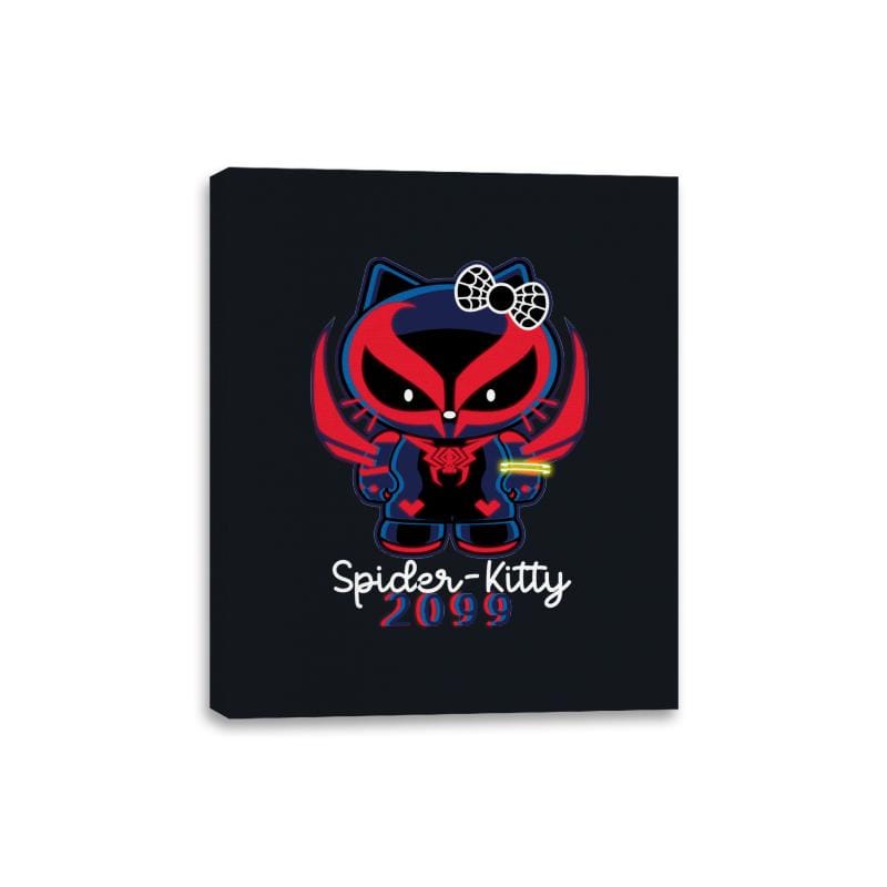 Spider-Kitty 2099 - Canvas Wraps Canvas Wraps RIPT Apparel 8x10 / Black