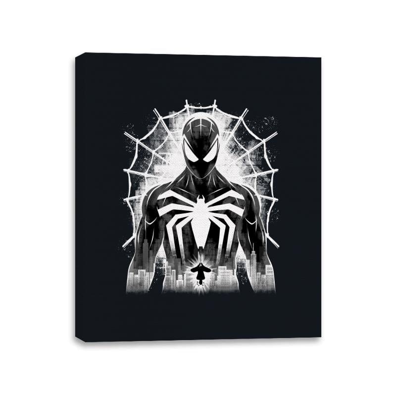 Spider Noir - Canvas Wraps Canvas Wraps RIPT Apparel 11x14 / Black