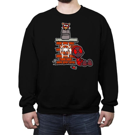 Spider-Nuts - Crew Neck Sweatshirt Crew Neck Sweatshirt RIPT Apparel Small / Black