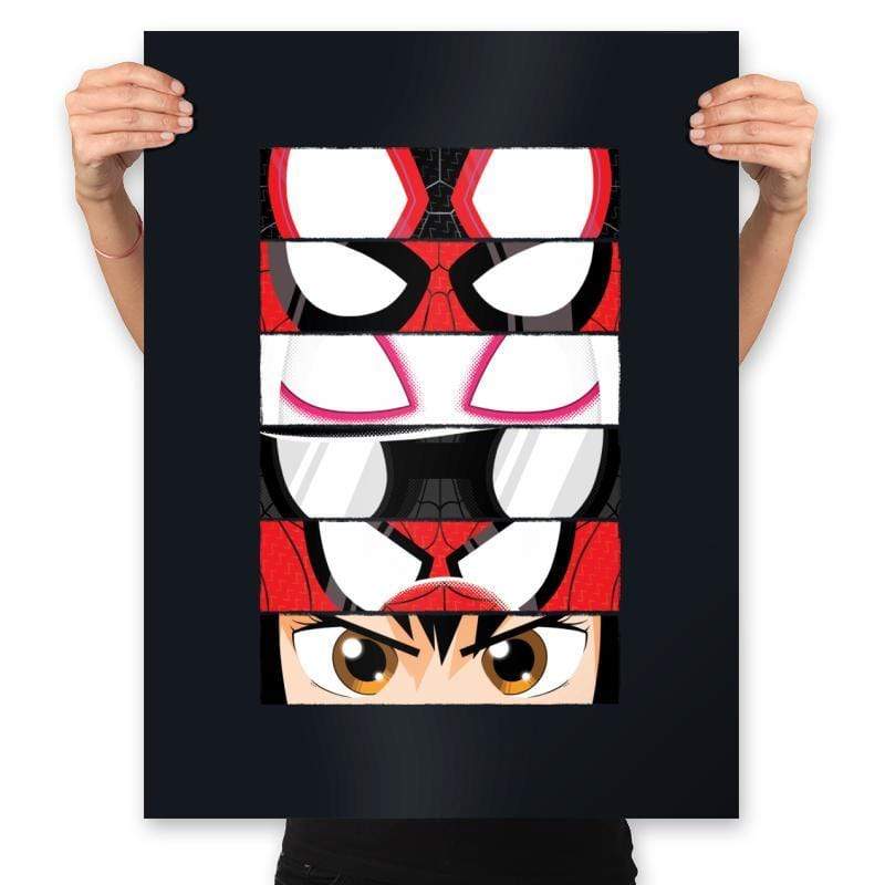 Spider-Verse Eyes - Prints Posters RIPT Apparel 18x24 / Black