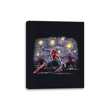 Spiders on a Starry Night - Canvas Wraps Canvas Wraps RIPT Apparel 8x10 / Black