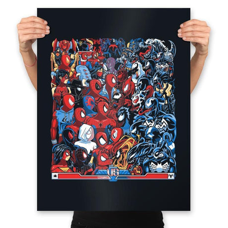 Spides VS Symbs - Best Seller - Prints Posters RIPT Apparel 18x24 / Black