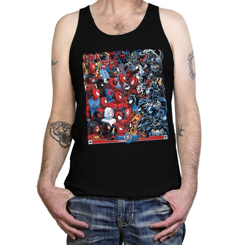 Spides VS Symbs - Tanktop Tanktop RIPT Apparel X-Small / Black