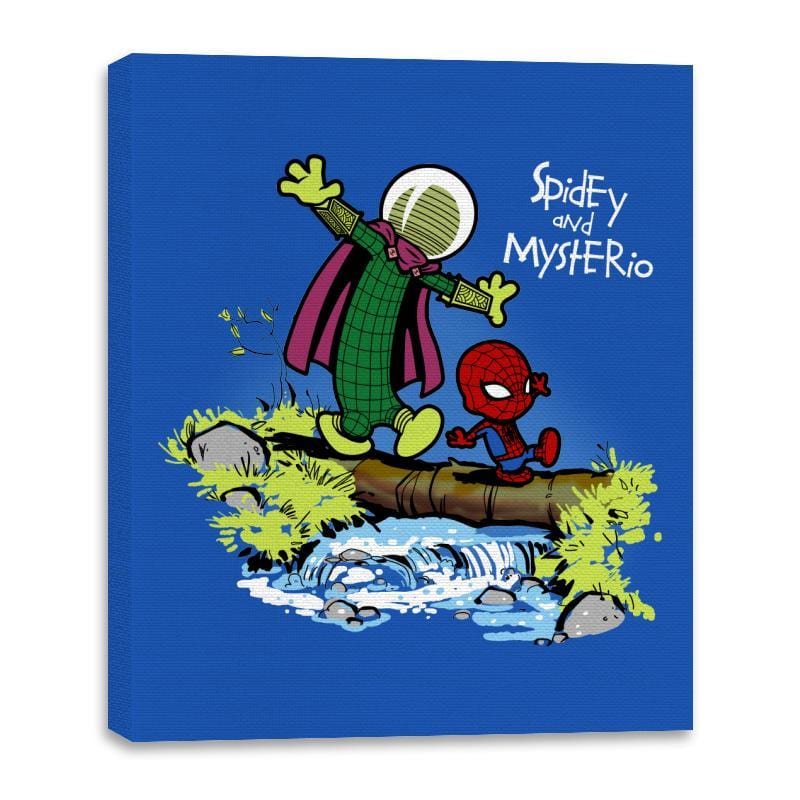 Spidey and Mysterio - Canvas Wraps Canvas Wraps RIPT Apparel 16x20 / Royal