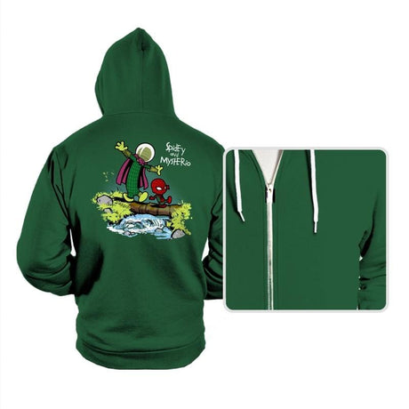 Spidey and Mysterio - Hoodies Hoodies RIPT Apparel Small / True Royal