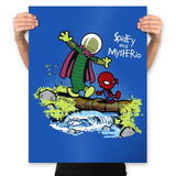 Spidey and Mysterio - Prints Posters RIPT Apparel 18x24 / Royal